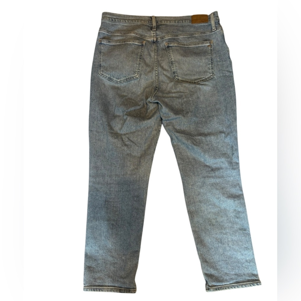 Madewell The Perfect Vintage Jean Distressed Mid Wash Straight Leg Blue Size 32 - Picture 9 of 9